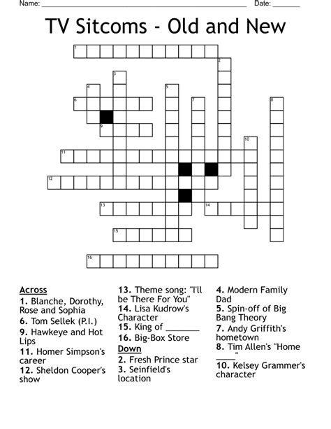 lead role in a tv show crossword|More.